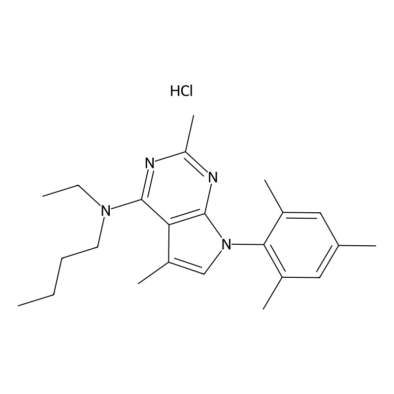 N-butyl-N-ethyl-2,5-dimethyl-7-(2,4,6-trimethylphenyl)pyrrolo[2,3-d]pyrimidin-4-amine;hydrochloride