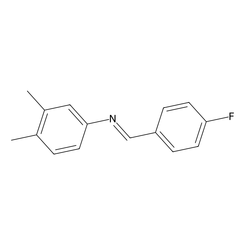 3,4-Dimethyl-N-(4-fluorobenzylidene)aniline