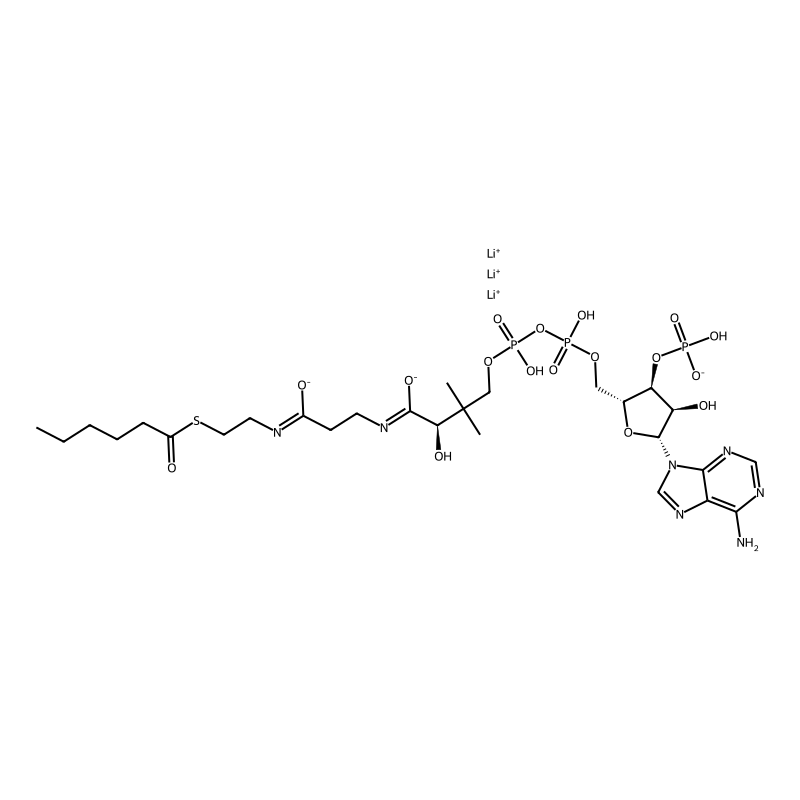 Lithium (2R,3S,4R,5R)-5-(6-amino-9H-purin-9-yl)-2-(((((((R)-4-((3-((2-(hexanoylthio)ethyl)amino)-3-oxopropyl)amino)-3-hydroxy-2,2-dimethyl-4-oxobutoxy)oxidophosphoryl)oxy)oxidophosphoryl)oxy)methyl)-4-hydroxytetrahydrofuran-3-yl hydrogen phosphate