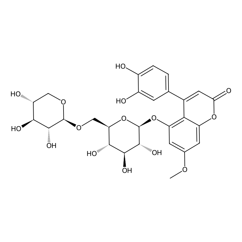 4-(3,4-Dihydroxyphenyl)-5-[(6-O-beta-D-xylopyranosyl-beta-D-glucopyranosyl)oxy]-7-methoxycoumarin