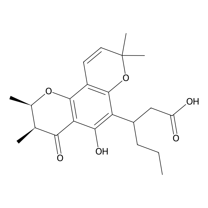 3-[(2R,3S)-5-hydroxy-2,3,8,8-tetramethyl-4-oxo-2,3-dihydropyrano[2,3-h]chromen-6-yl]hexanoic acid