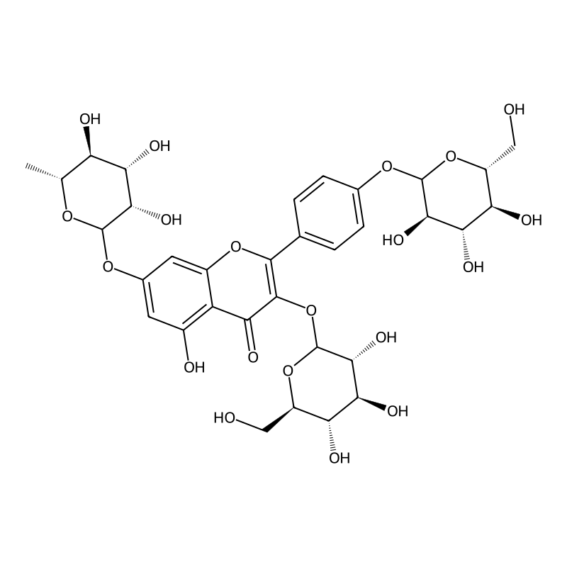 5-hydroxy-3-[(3R,4S,5S,6R)-3,4,5-trihydroxy-6-(hydroxymethyl)oxan-2-yl]oxy-2-[4-[(3R,4S,5S,6R)-3,4,5-trihydroxy-6-(hydroxymethyl)oxan-2-yl]oxyphenyl]-7-[(3S,4S,5S,6R)-3,4,5-trihydroxy-6-methyloxan-2-yl]oxychromen-4-one