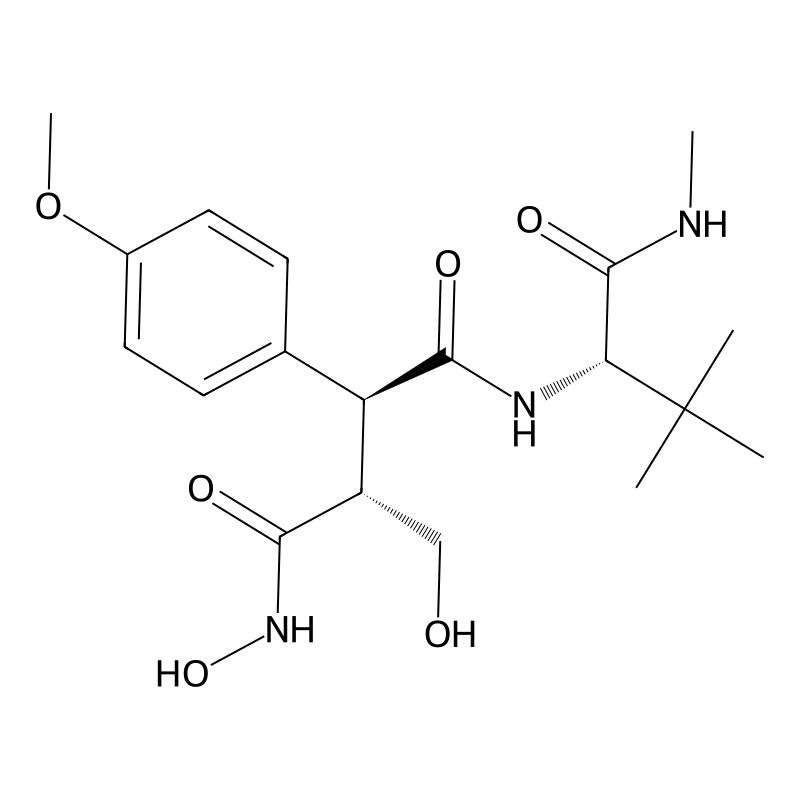 BUTANEDIAMIDE, N1-[(1S)-2,2-DIMETHYL-1-[(METHYLAMINO)CARBONYL]PROPYL]-N4-HYDROXY-3-(HYDROXYMETHYL)-2-(4-METHOXYPHENYL)-, (2S,3R)-