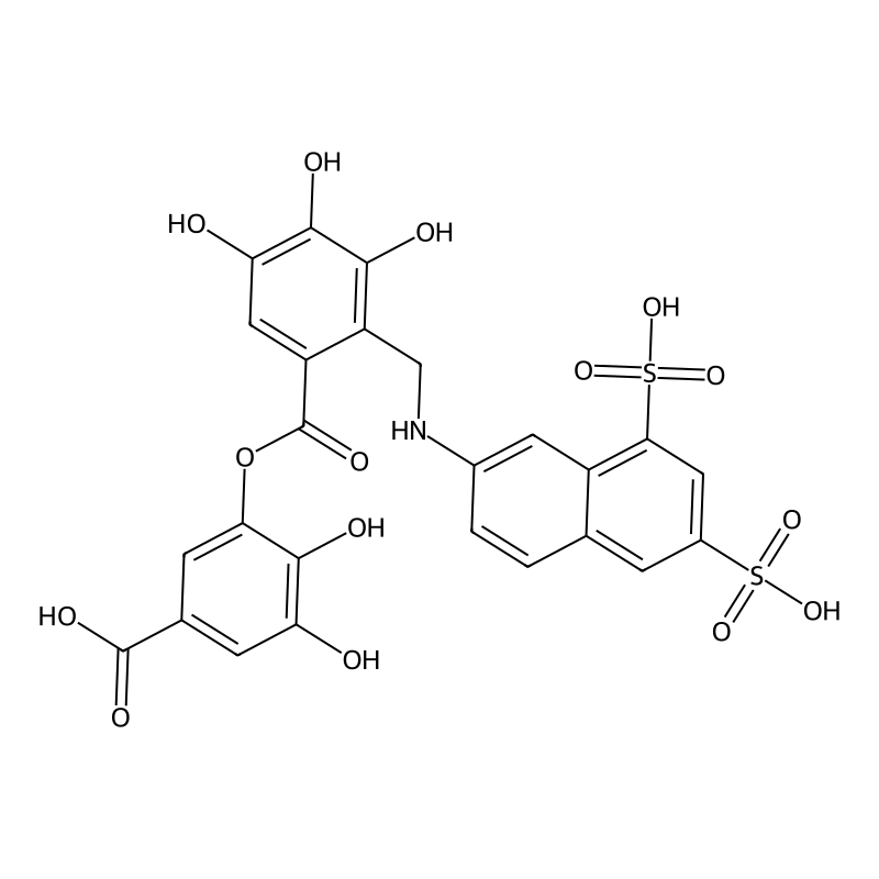 3-[(2-{[(6,8-Disulfonaphthalen-2-yl)amino]methyl}-3,4,5-trihydroxybenzoyl)oxy]-4,5-dihydroxybenzoic acid