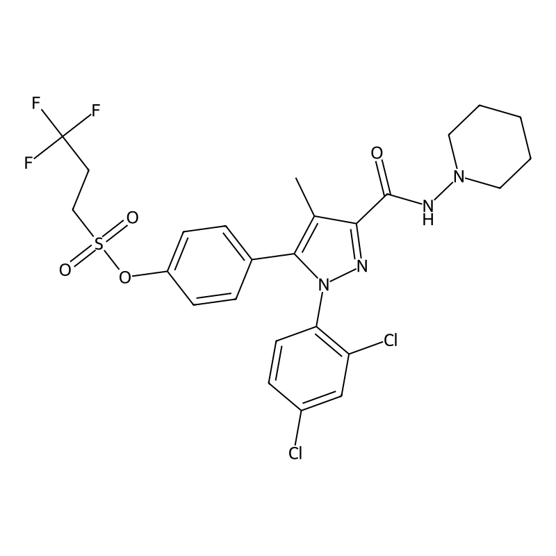 1-Propanesulfonic acid, 3,3,3-trifluoro-, 4-(1-(2,4-dichlorophenyl)-4-methyl-3-((1-piperidinylamino)carbonyl)-1H-pyrazol-5-yl)phenyl ester