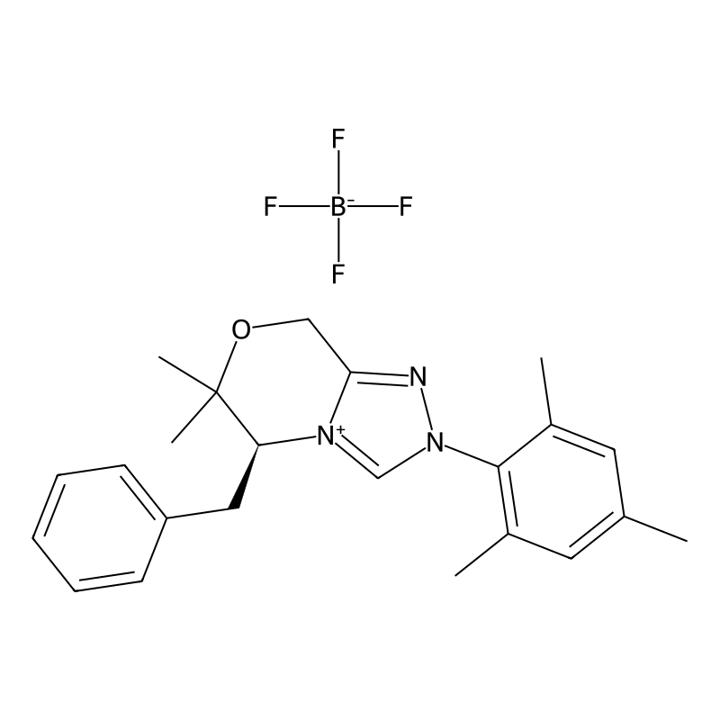 (S)-5-Benzyl-2-mesityl-6,6-dimethyl-6,8-dihydro-5H-[1,2,4]triazolo[3,4-c][1,4]oxazin-2-ium tetrafluoroborate