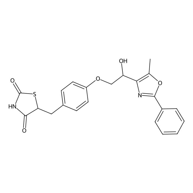 5-[[4-[2-Hydroxy-2-(5-methyl-2-phenyl-1,3-oxazol-4-yl)ethoxy]phenyl]methyl]-1,3-thiazolidine-2,4-dione