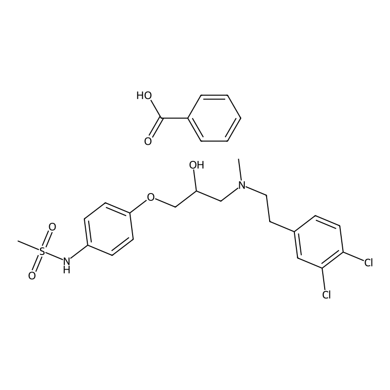 Methanesulfonamide, N-[4-[3-[[2-(3,4-dichlorophenyl)ethyl]methylamino]-2-hydroxypropoxy]phenyl]-, benzoate (1:1)