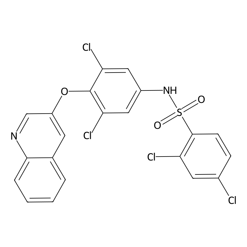 Benzenesulfonamide, 2,4-dichloro-N-(3,5-dichloro-4-(3-quinolinyloxy)phenyl)-