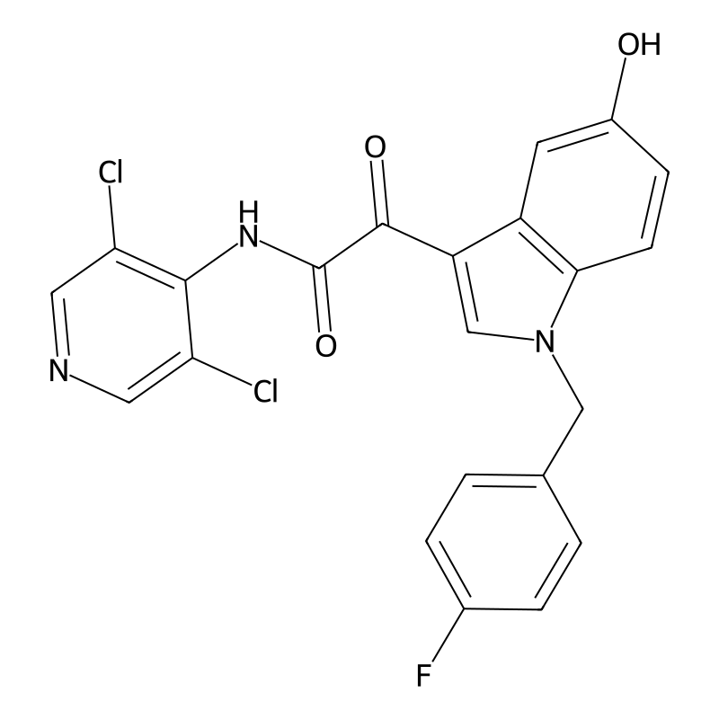 N-(3,5-dichloropyridin-4-yl)-2-[1-[(4-fluorophenyl)methyl]-5-hydroxyindol-3-yl]-2-oxoacetamide