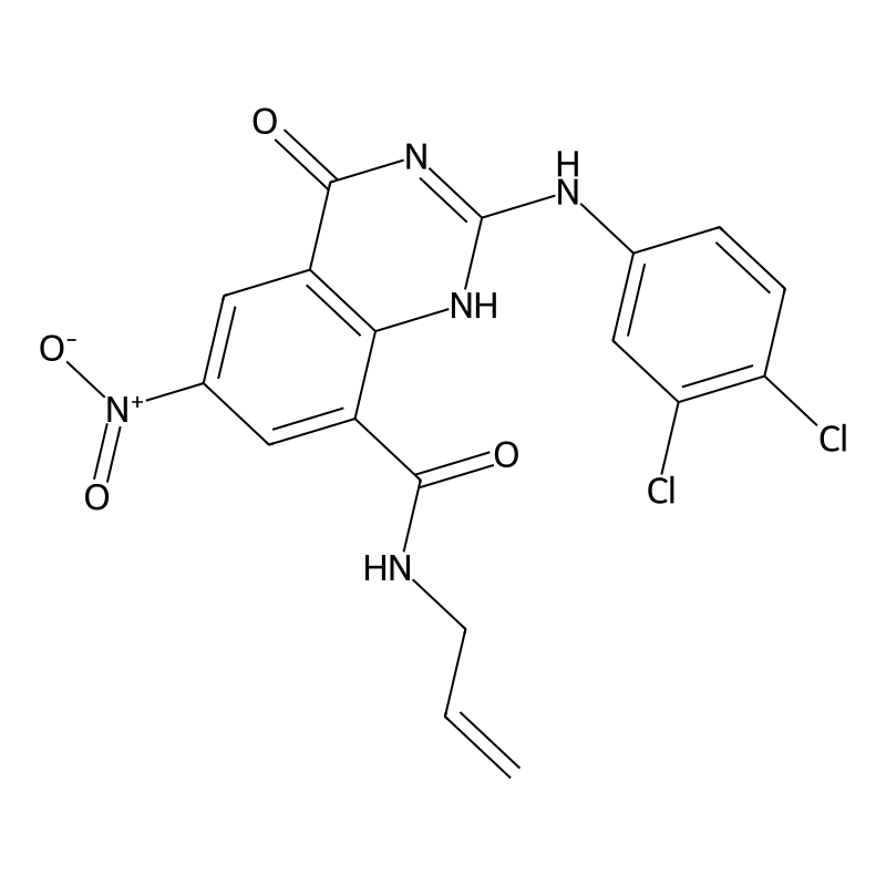 2-(3,4-dichloroanilino)-6-nitro-4-oxo-N-prop-2-enyl-1H-quinazoline-8-carboxamide