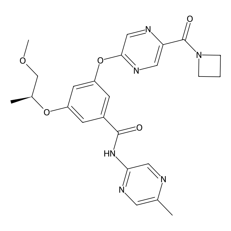 3-[5-(azetidine-1-carbonyl)pyrazin-2-yl]oxy-5-[(2S)-1-methoxypropan-2-yl]oxy-N-(5-methylpyrazin-2-yl)benzamide