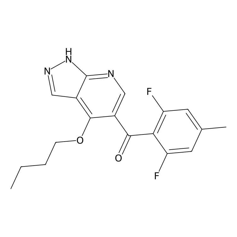 (4-butoxy-2H-pyrazolo[3,4-b]pyridin-5-yl)-(2,6-difluoro-4-methylphenyl)methanone