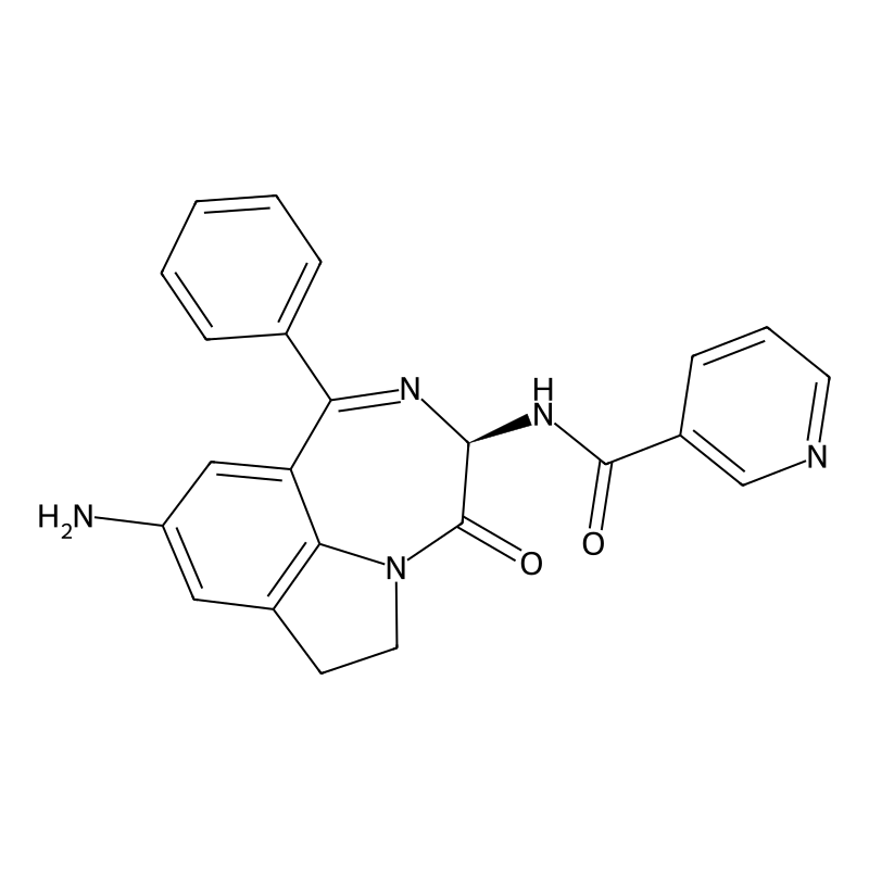 N-[(11R)-6-amino-12-oxo-9-phenyl-1,10-diazatricyclo[6.4.1.04,13]trideca-4(13),5,7,9-tetraen-11-yl]pyridine-3-carboxamide