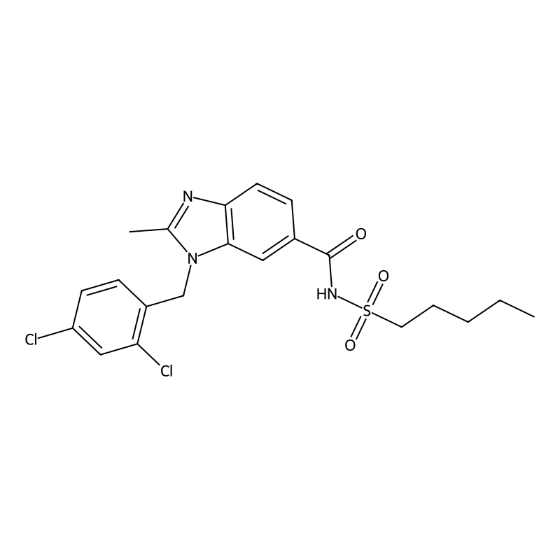 1-(2,4-dichlorobenzyl)-2-methyl-N-(pentylsulfonyl)-1H-benzo[d]imidazole-6-carboxamide