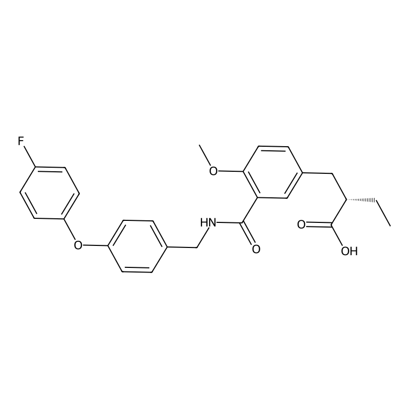 (2S)-2-((3-((4-(4-Fluorophenoxy)phenyl)methylcarbamoyl)-4-methoxy-phenyl)methyl)butanoic acid