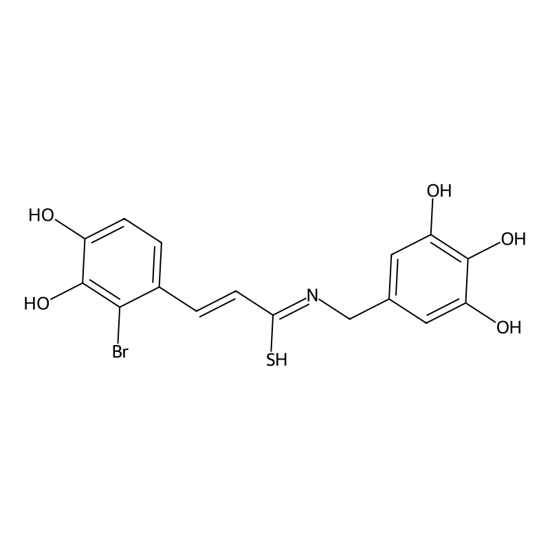 (E)-3-(2-bromo-3,4-dihydroxyphenyl)-N-[(3,4,5-trihydroxyphenyl)methyl]prop-2-enethioamide