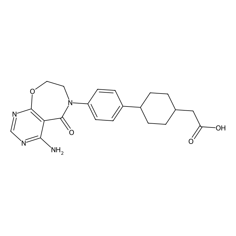 2-[4-[4-(4-amino-5-oxo-7,8-dihydropyrimido[5,4-f][1,4]oxazepin-6-yl)phenyl]cyclohexyl]acetic acid