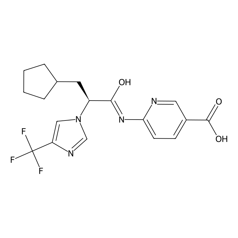 3-Pyridinecarboxylic acid, 6-(((2S)-3-cyclopentyl-1-oxo-2-(4-(trifluoromethyl)-1H-imidazol-1-yl)propyl)amino)-