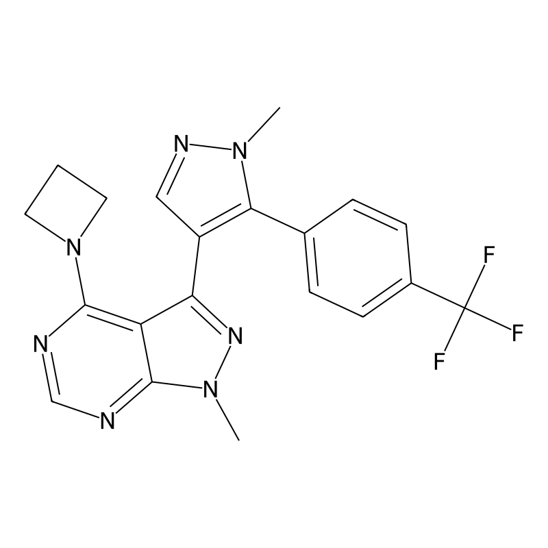 4-(azetidin-1-yl)-1-methyl-3-[1-methyl-5-[4-(trifluoromethyl)phenyl]pyrazol-4-yl]pyrazolo[3,4-d]pyrimidine