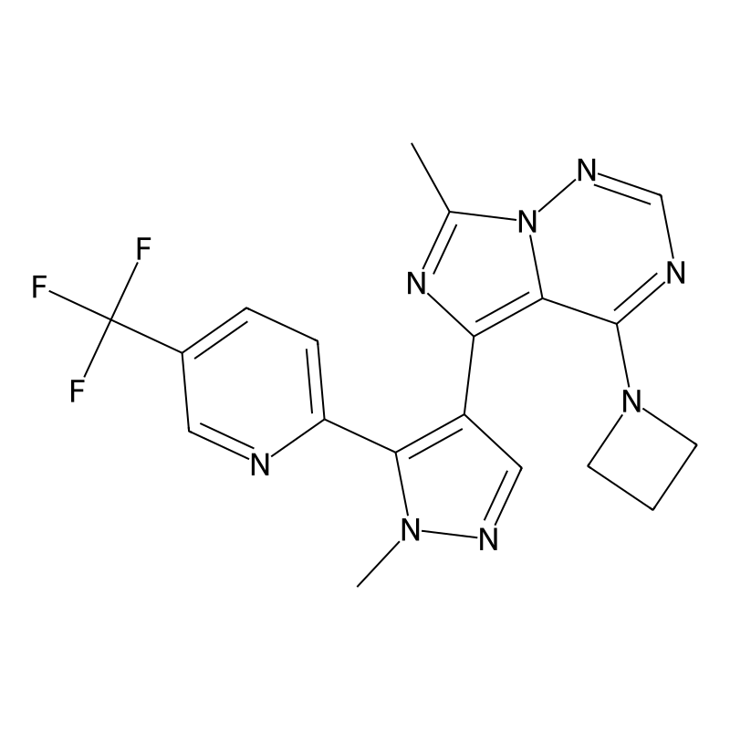 4-(1-Azetidinyl)-7-methyl-5-[1-methyl-5-[5-(trifluoromethyl)-2-pyridinyl]-1H-pyrazol-4-yl]-imidazo[5,1-f][1,2,4]triazine