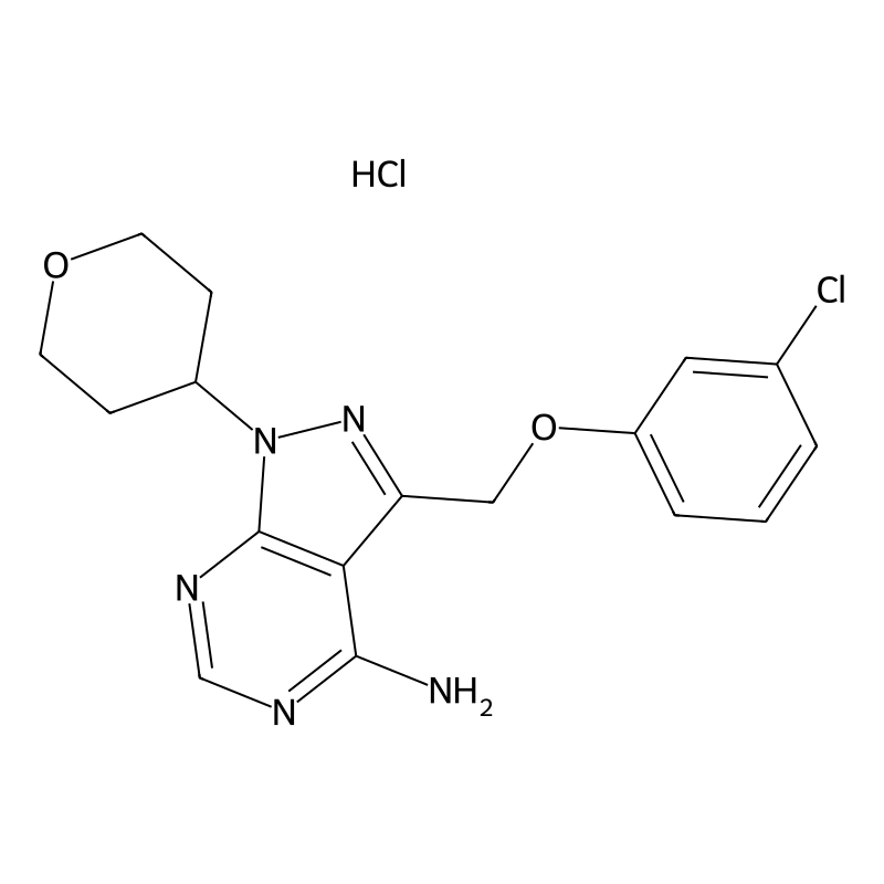 3-[(3-Chlorophenoxy)methyl]-1-(tetrahydro-2H-pyran-4-yl)-1H-pyrazolo[3,4-d]pyrimidin-4-amine Hydrochloride