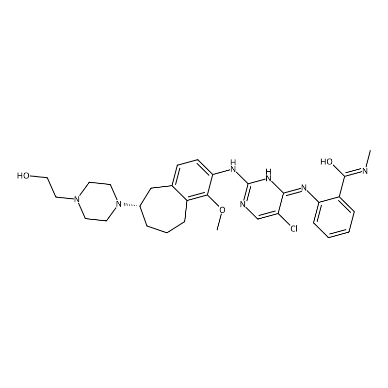 2-[[5-chloro-2-[[(6S)-6-[4-(2-hydroxyethyl)piperazin-1-yl]-1-methoxy-6,7,8,9-tetrahydro-5H-benzo[7]annulen-2-yl]amino]pyrimidin-4-yl]amino]-N-methylbenzamide