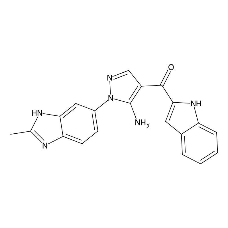 [5-amino-1-(2-methyl-3H-benzimidazol-5-yl)pyrazol-4-yl]-(1H-indol-2-yl)methanone