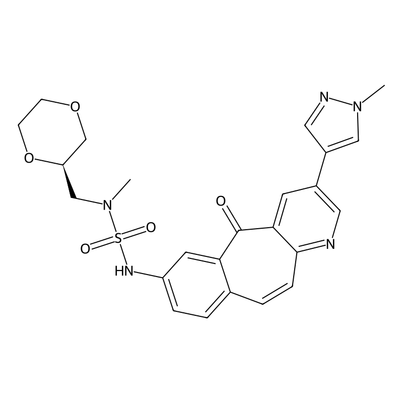 14-[[[(2R)-1,4-dioxan-2-yl]methyl-methylsulfamoyl]amino]-5-(1-methylpyrazol-4-yl)-2-oxo-7-azatricyclo[9.4.0.03,8]pentadeca-1(11),3(8),4,6,9,12,14-heptaene