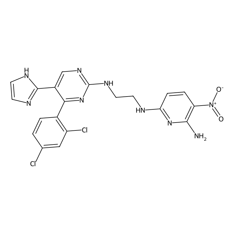 N2-(2-((4-(2,4-Dichlorophenyl)-5-(1H-imidazol-2-yl)pyrimidin-2-yl)amino)ethyl)-5-nitropyridine-2,6-diamine