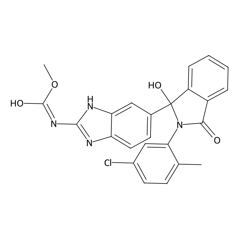 methyl N-[6-[2-(5-chloro-2-methylphenyl)-1-hydroxy-3-oxoisoindol-1-yl]-1H-benzimidazol-2-yl]carbamate