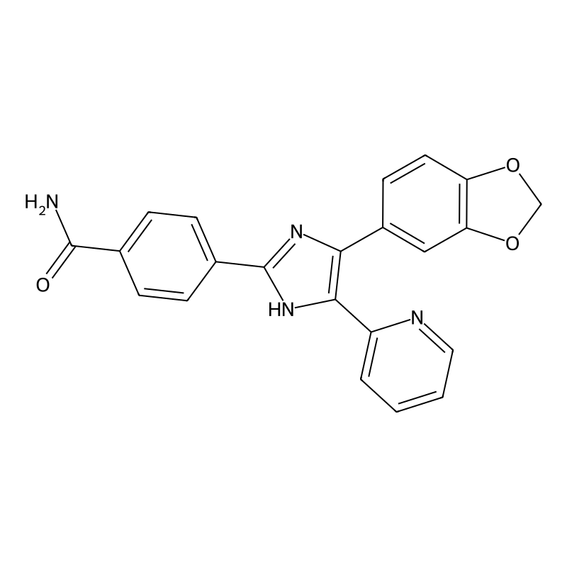 4-(4-(benzo[d][1,3]dioxol-5-yl)-5-(pyridin-2-yl)-1H-imidazol-2-yl)benzamide