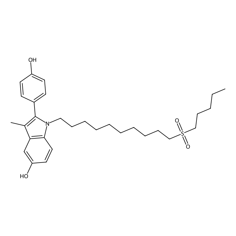 2-(4-Hydroxyphenyl)-3-methyl-1-(10-pentylsulfonyldecyl)-5-indolol