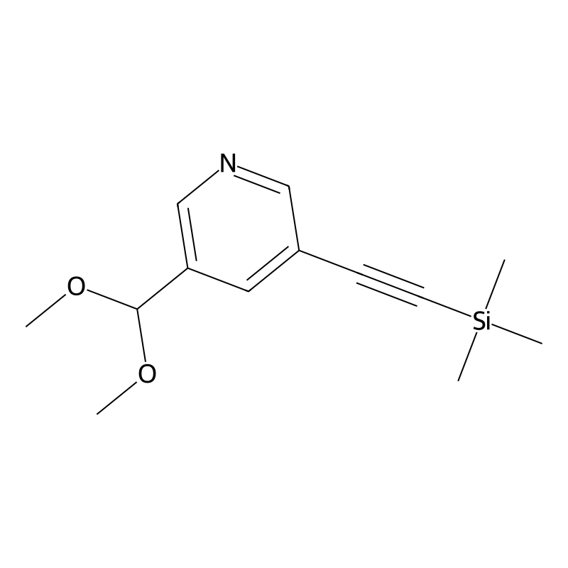 3-(Dimethoxymethyl)-5-((trimethylsilyl)ethynyl)pyridine