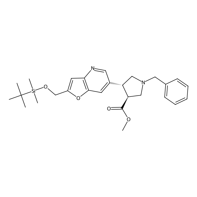 (trans-racemic)-Methyl 1-benzyl-4-(2-((tert-butyldimethylsilyloxy)methyl)furo[3,2-b]pyridin-6-yl)pyr