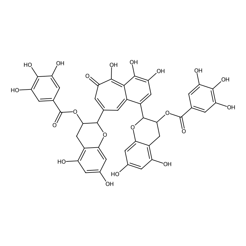 [(2R,3R)-2-[1-[(2R,3R)-5,7-dihydroxy-3-(3,4,5-trihydroxybenzoyl)oxy-3,4-dihydro-2H-chromen-2-yl]-3,4,5-trihydroxy-6-oxobenzo[7]annulen-8-yl]-5,7-dihydroxy-3,4-dihydro-2H-chromen-3-yl] 3,4,5-trihydroxybenzoate