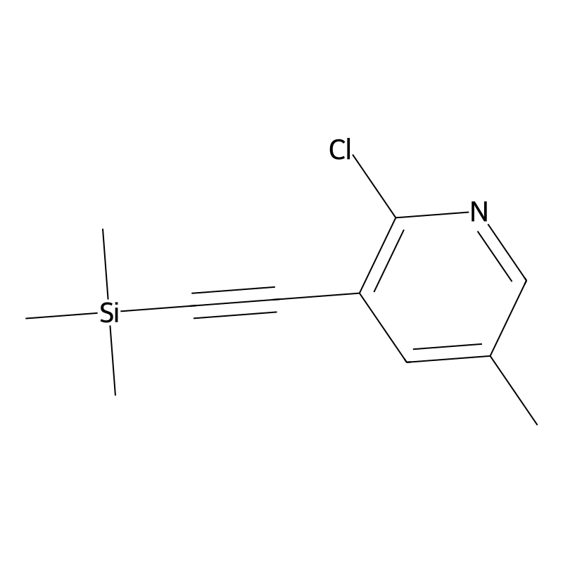 2-Chloro-5-methyl-3-((trimethylsilyl)ethynyl)pyridine