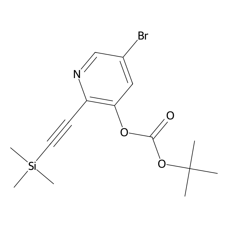 5-Bromo-2-((trimethylsilyl)ethynyl)pyridin-3-yl tert-butyl carbonate