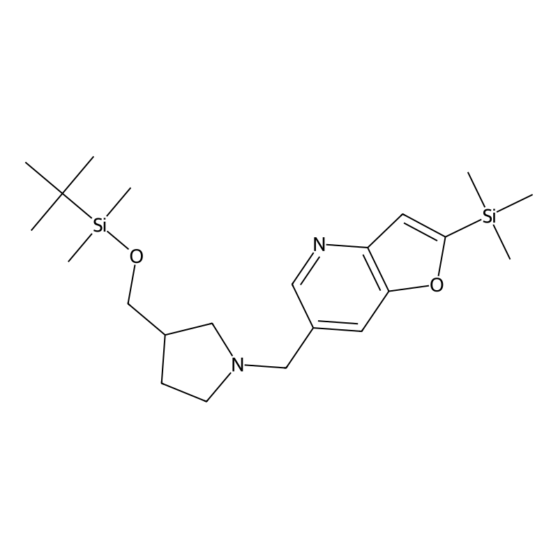 6-((3-((tert-Butyldimethylsilyloxy)methyl)pyrrolidin-1-yl)methyl)-2-(trimethylsilyl)furo[3,2-b]pyridine