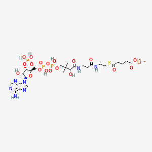 lithium;5-[2-[3-[[4-[[[(2R,3S,4R,5R)-5-(6-aminopurin-9-yl)-4-hydroxy-3-phosphonooxyoxolan-2-yl]methoxy-hydroxyphosphoryl]oxy-hydroxyphosphoryl]oxy-2-hydroxy-3,3-dimethylbutanoyl]amino]propanoylamino]ethylsulfanyl]-5-oxopentanoate