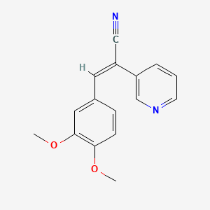 (E)-3-(3,4-dimethoxyphenyl)-2-pyridin-3-ylprop-2-enenitrile