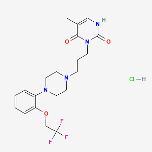 5-methyl-3-[3-[4-[2-(2,2,2-trifluoroethoxy)phenyl]piperazin-1-yl]propyl]-1H-pyrimidine-2,4-dione;hydrochloride