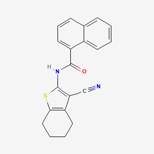 N-(3-cyano-4,5,6,7-tetrahydro-1-benzothiophen-2-yl)naphthalene-1-carboxamide