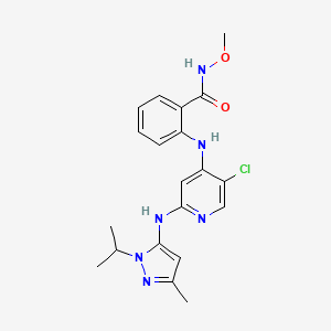 2-[[5-chloro-2-[(5-methyl-2-propan-2-ylpyrazol-3-yl)amino]pyridin-4-yl]amino]-N-methoxybenzamide