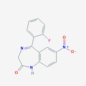 5-(2-Fluorophenyl)-1,3-dihydro-7-nitro-2H-1,4-benzodiazepin-2-one