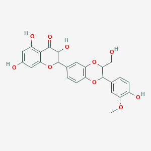 (2R,3R)-3,5,7-trihydroxy-2-[2-(4-hydroxy-3-methoxyphenyl)-3-(hydroxymethyl)-2,3-dihydro-1,4-benzodioxin-6-yl]-2,3-dihydrochromen-4-one