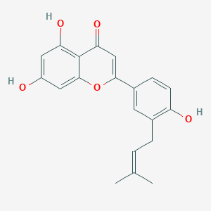 5,7-Dihydroxy-2-(4-hydroxy-3-(3-methylbut-2-en-1-yl)phenyl)chroman-4-one