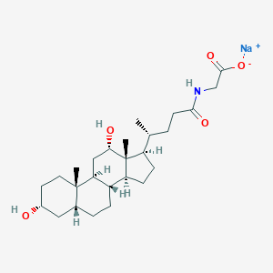 sodium;2-[[(4R)-4-[(3R,5R,8R,9S,10S,12S,13R,14S,17R)-3,12-dihydroxy-10,13-dimethyl-2,3,4,5,6,7,8,9,11,12,14,15,16,17-tetradecahydro-1H-cyclopenta[a]phenanthren-17-yl]pentanoyl]amino]acetate