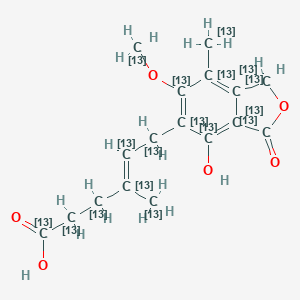 (E)-6-(4-hydroxy-6-(113C)methoxy-7-(113C)methyl-3-oxo-1H-2-benzofuran-5-yl)-4-(113C)methyl(1,2,3,4,5,6-13C6)hex-4-enoic acid